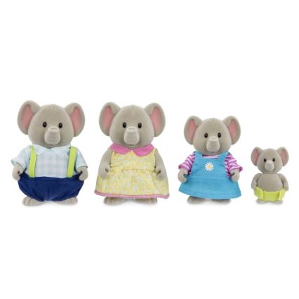 Li'l Woodzeez - Set di miniature OLIPHANT famiglia di elefanti