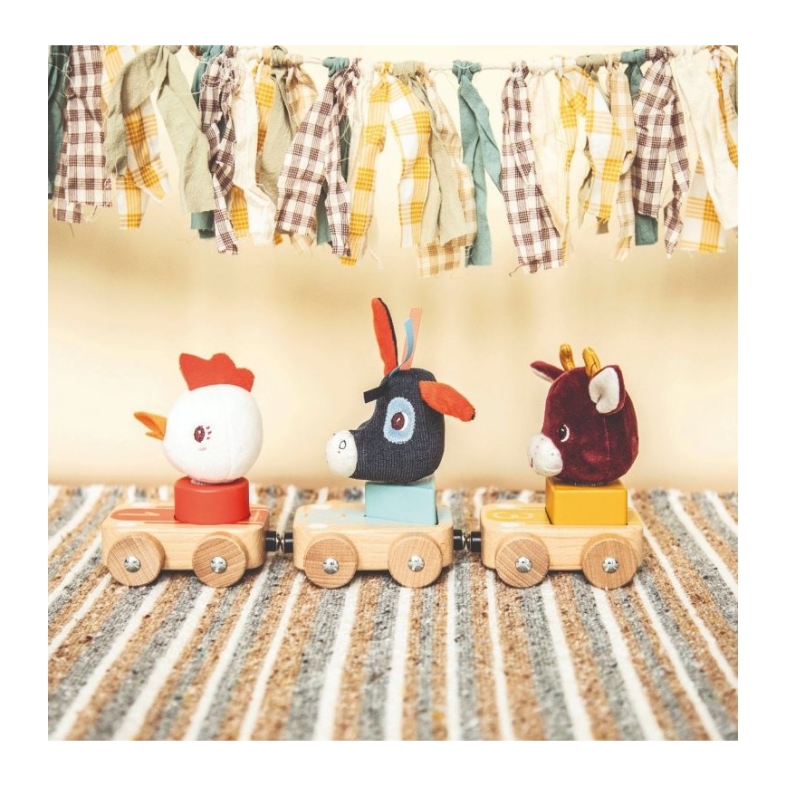 Lilliputiens - Legno macchine con gli animali Fattoria