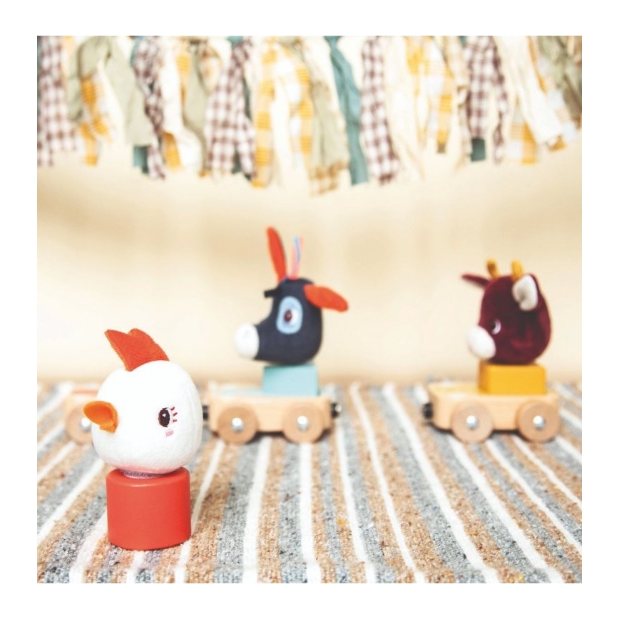 Lilliputiens - Legno macchine con gli animali Fattoria