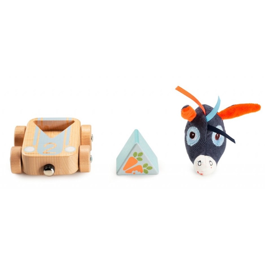 Lilliputiens - Legno macchine con gli animali Fattoria