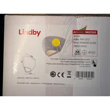 Lindby - Applique JIMMY 1xE14/5W/230V