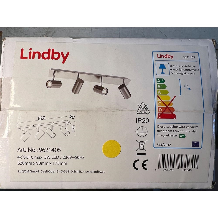 Lindby - Faretto 4xGU10/5W/230V