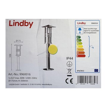 Lindby - Lampada da esterno ERINA 1xE27/60W/230V IP44