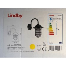 Lindby - Lampada da parete per esterni NAILA 1xE27/60W/230V IP44