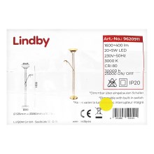 Lindby - Lampada da terra dimmerabile a LED YVETA LED/20W/230V + LED/5W/230V