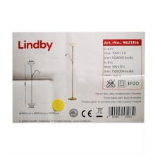 Lindby - Lampada da terra JOST 1xE27/10W/230V + 1xE14/5W