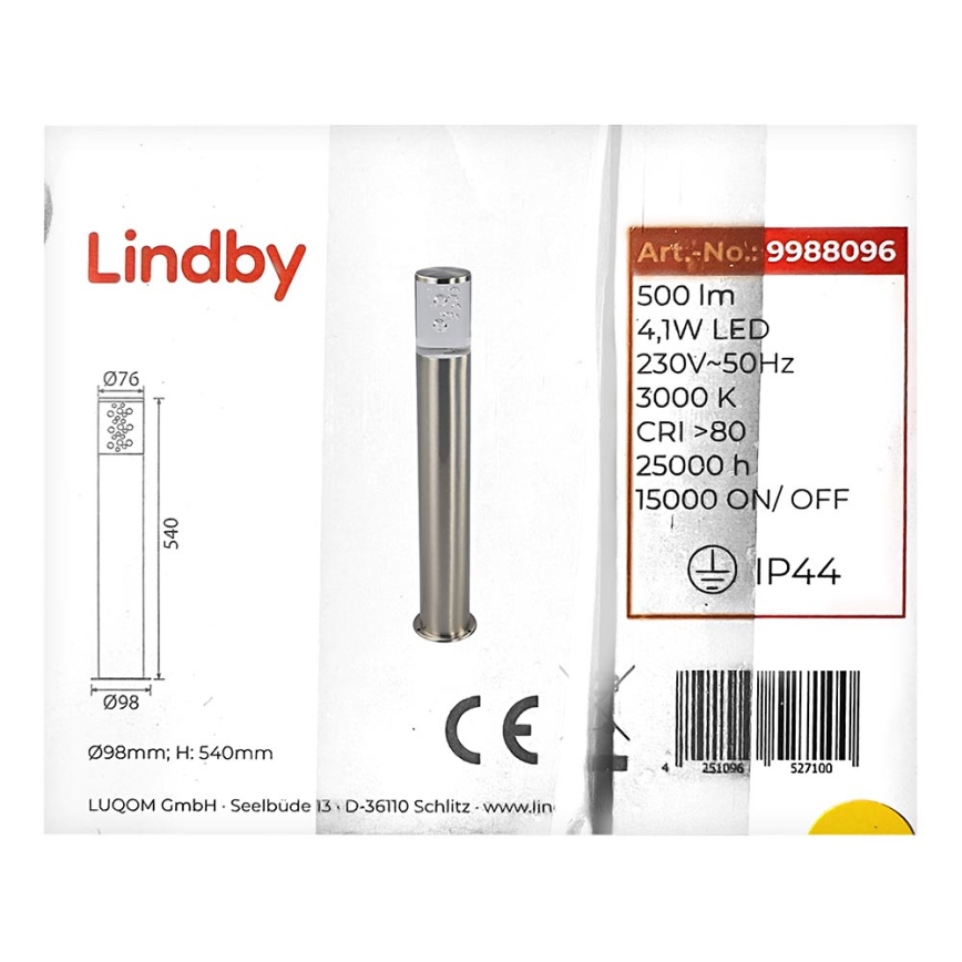 Lindby - Lampada LED per esterni BELEN LED/4,1W/230V IP44