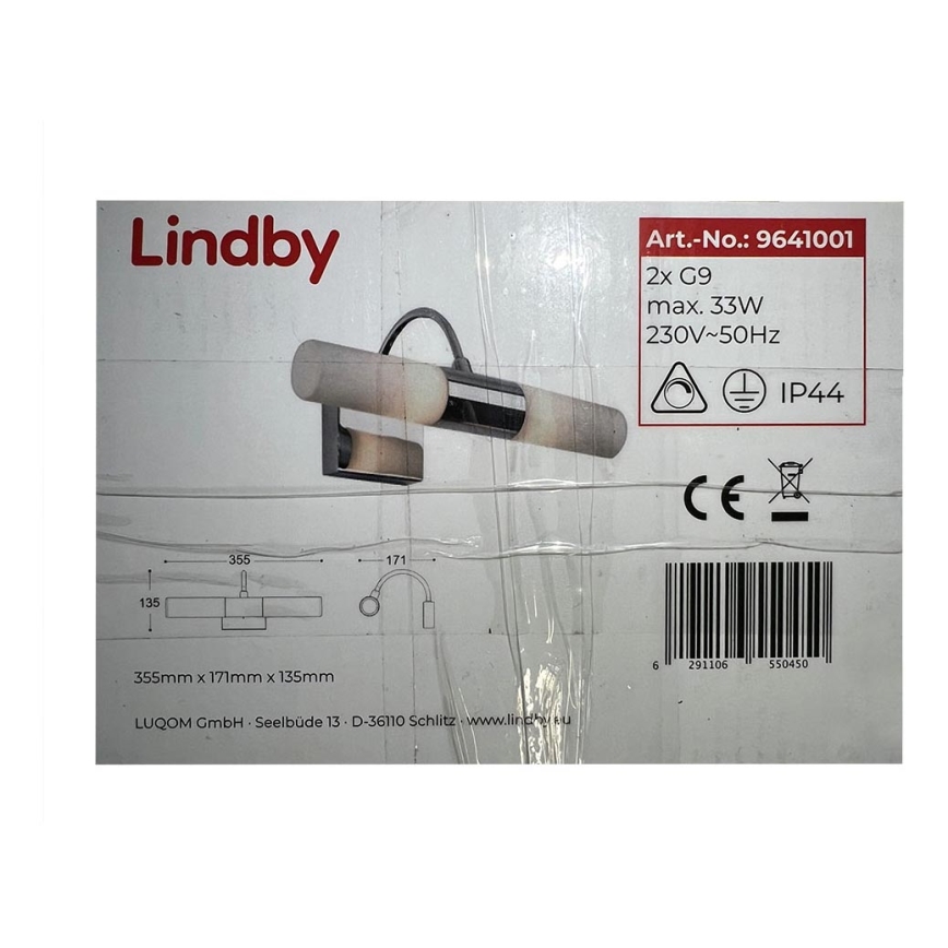 Lindby Lampada da terra (Country) colore Marrone, in Legno ad es. Soggiorno & Sala pranzo lampada