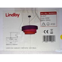 Lindby - Lampadario a filo MELIA 3xE27/60W/230V