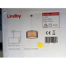 Lindby - Lampadario a filo NICA 1xE27/60W/230V
