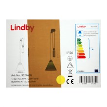 Lindby - Lampadario a sospensione con filo ALECKS 1xE27/60W/230V