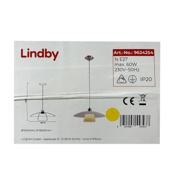 Lindby - Lampadario a sospensione con filo DOLORES 1xE27/60W/230V