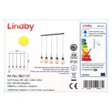 Lindby - Lampadario a sospensione con filo LED dimmerabile BADO 5xLED/5W/230V