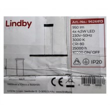 Lindby - Lampadario a sospensione con filo LED dimmerabile SOLVINA 4xLED/4,5W/230V
