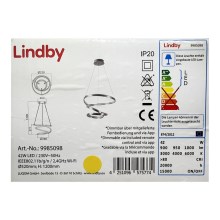 Lindby - Lampadario a sospensione con filo LED dimmerabile VERIO LED/230V + telecomando