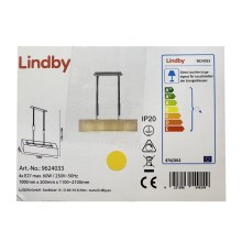 Lindby - Lampadario a sospensione con filo MARIAT 4xE27/60W/230V