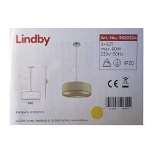 Lindby - Lampadario a sospensione con filo SEBATIN 3xE27/60W/230V