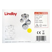 Lindby - Lampadario a sospensione con supporto rigido RAVENA 2xE27/40W/230V + 2xE27/25W
