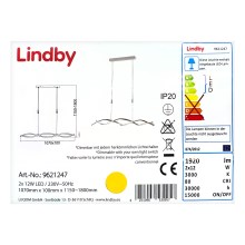 Lindby - Lampadario LED dimmerabile su una stringa AURON 2xLED/12W/230V