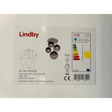 Lindby - Lampadario su palo ROBYN 2xE27/40W/230V + 2xE27/25W/230V