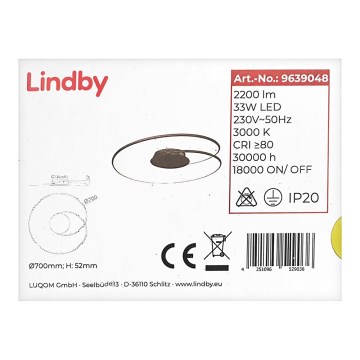 Lindby - LED Plafoniera JOLINE LED/33W/230V