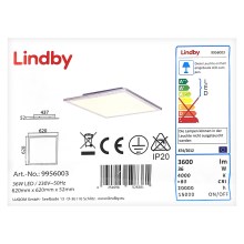 Lindby - LED Plafoniera LIVEL LED/36W/230V