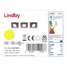 Lindby - SET 3x Lampada LED da incasso ANDREJ LED/4W/230V