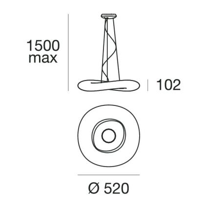 Linea Light 8005 - Lampadario a sospensione con filo LED dimmerabile MR. MAGOO LED/23W/230V diametro 52 cm