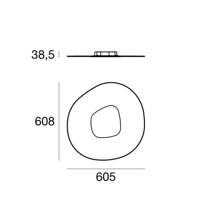 Linea Light 90346 - Plafoniera LED ANTIGUA LED/38W/230V CRI 90 bianco