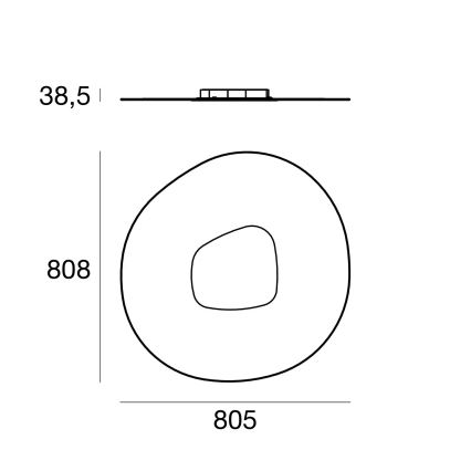 Linea Light 90347 - Plafoniera LED ANTIGUA LED/46W/230V 80,8 cm CRI 90 bianco