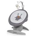 Lionelo - Altalena per bambini con melodia MELL Grey Stone 4xAA + telecomando