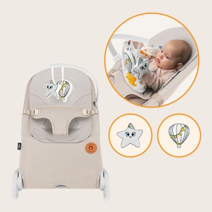 Lionelo - Altalena per bambini LILAC beige