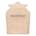 Lionelo - Asciugamano con cappuccio in mussola per bambini, colore Beige Cappuccino
