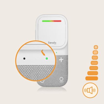 Lionelo - Baby monitor audio ricaricabile senza fili BABYLINE 2.2 5V