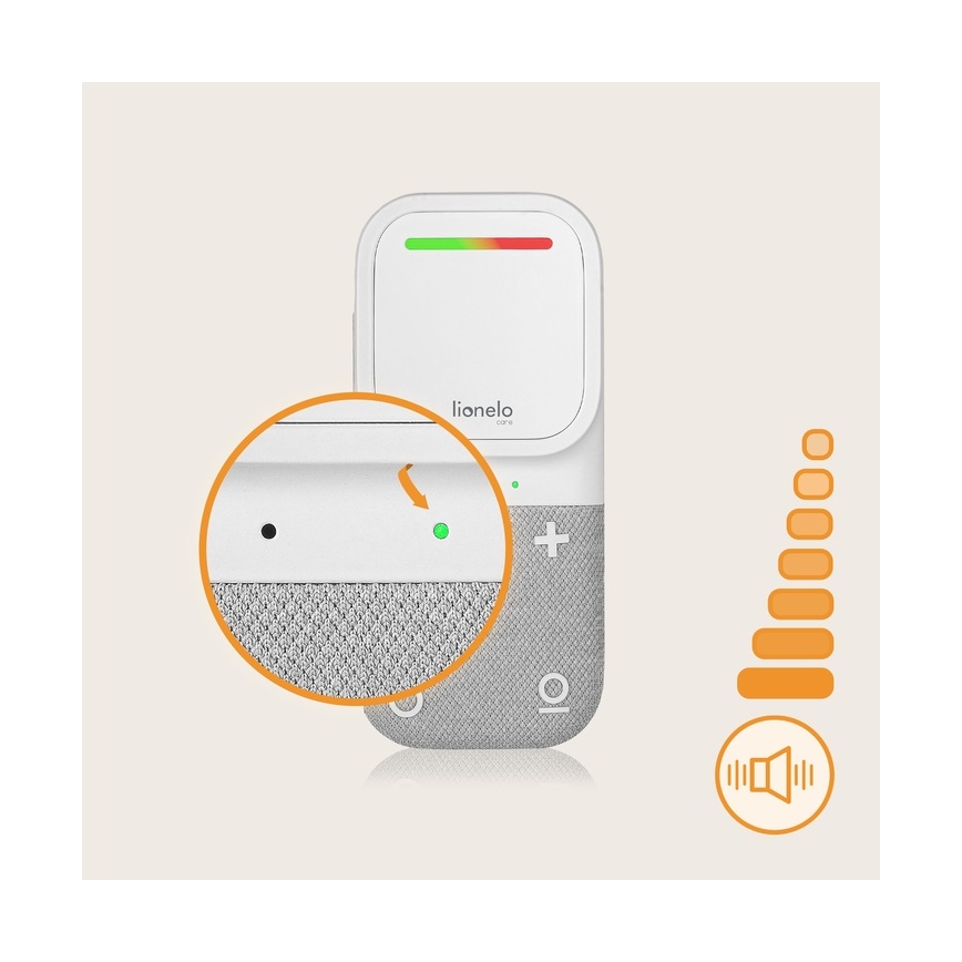 Lionelo - Baby monitor audio ricaricabile senza fili BABYLINE 2.2 5V