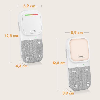 Lionelo - Baby monitor audio ricaricabile senza fili BABYLINE 2.2 5V