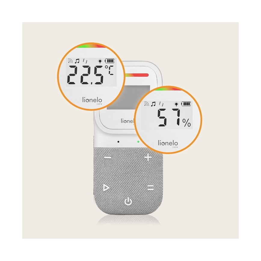 Lionelo - Baby monitor audio ricaricabile senza fili BABYLINE 2.3 5V