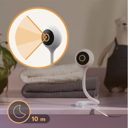 Lionelo - Baby monitor intelligente BABYLINE SMART Wi‑Fi Bianco