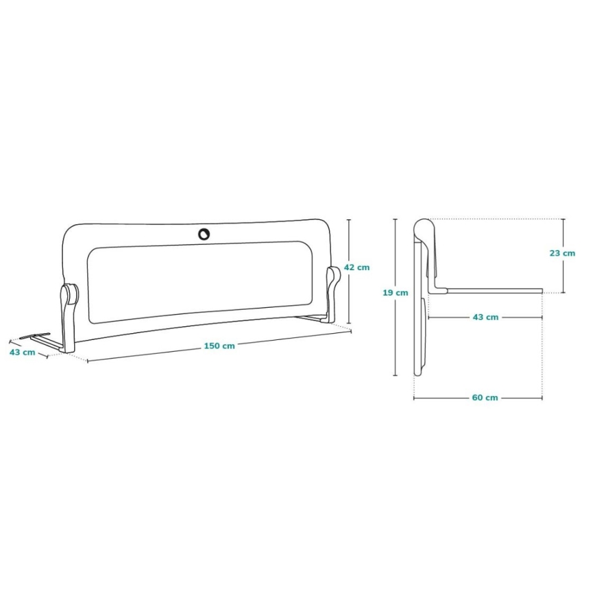Lionelo - Barriera di sicurezza per letto EVA beige