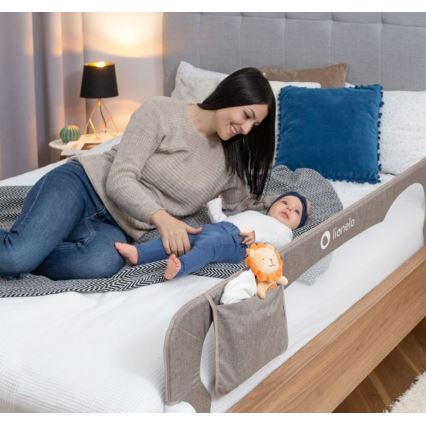 Lionelo - Barriera di sicurezza per letto EVA grigia