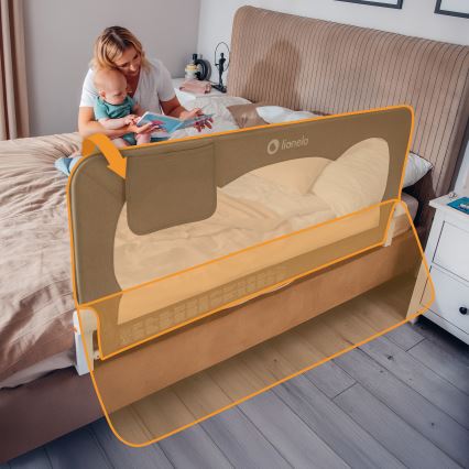 Lionelo - Barriera di sicurezza per letto HANNA Beige Melange