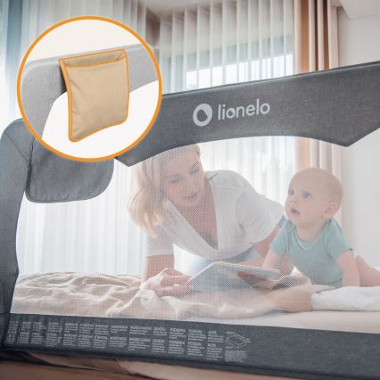 Lionelo - Barriera di sicurezza per letto HANNA Grey Melange