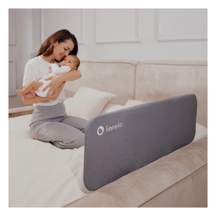 Lionelo - Barriera di sicurezza per letto LORA grigio scuro