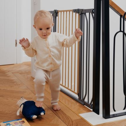 Lionelo - Barriera di sicurezza TRUUS SLIM nera/beige