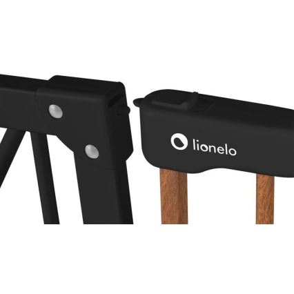 Lionelo - Barriera di sicurezza TRUUS SLIM nero/marrone
