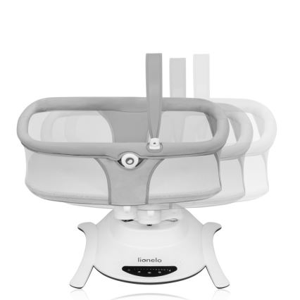 Lionelo - Sdraietta per neonati con melodia 2 in 1 BELLA 4xAA Grigio Cemento + telecomando
