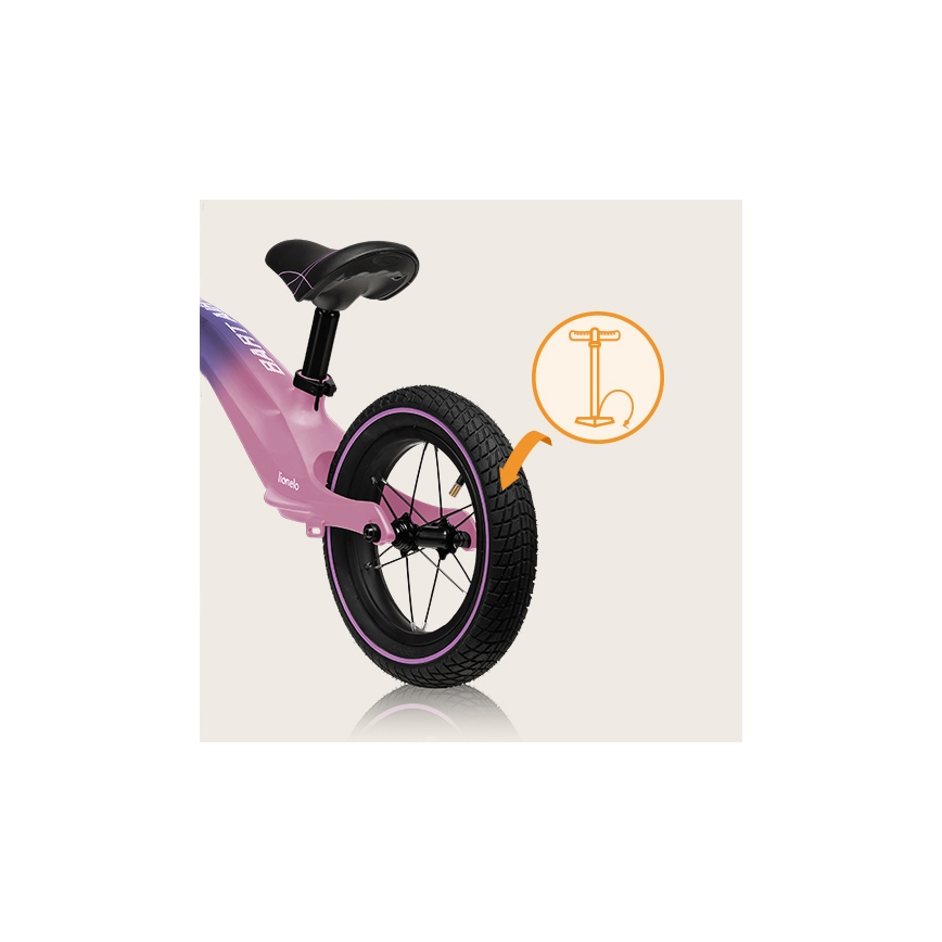 Lionelo - Bici a spinta BART AIR viola/rosa