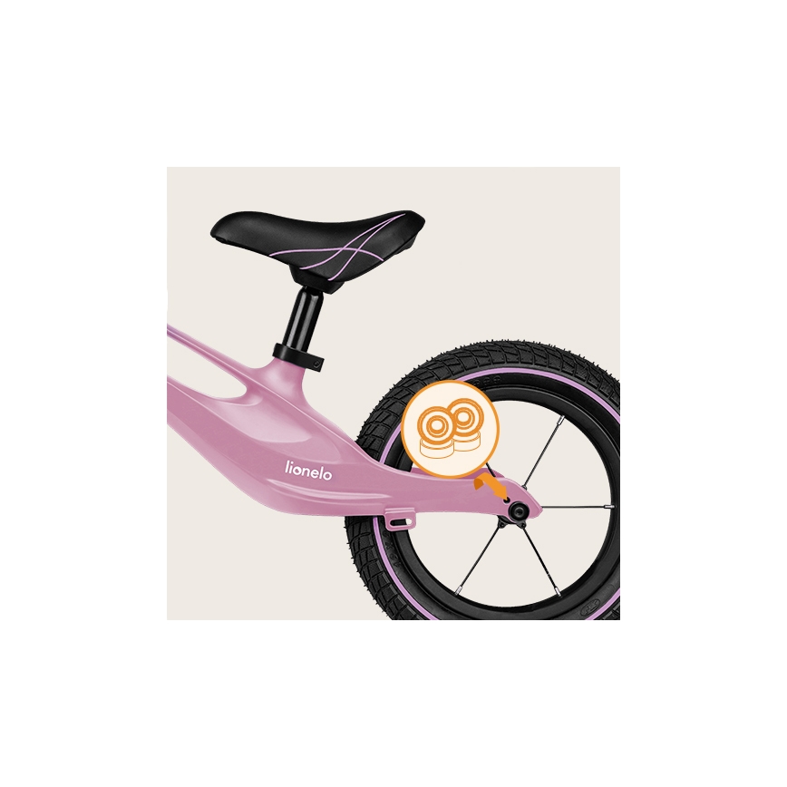 Lionelo - Bici a spinta BART AIR viola/rosa