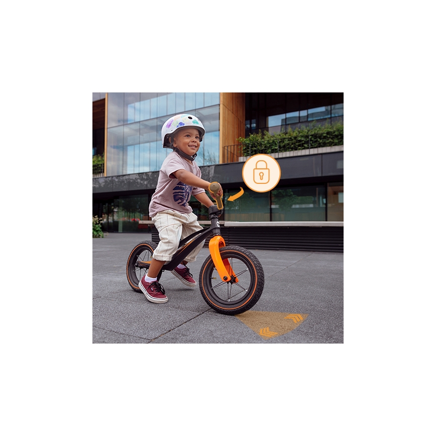 Lionelo - Bicicletta senza pedali BART AIR nero/arancione