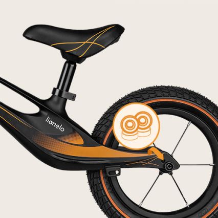 Lionelo - Bicicletta senza pedali BART AIR nero/arancione